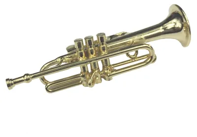 Produktbild von Trompete Brosche Trompetenbrosche Miniblings Pin Anstecker Trompeter vergold BOX
