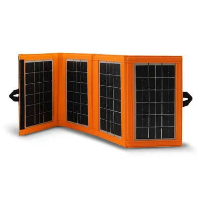 Zdjęcie produktu dla Ładowarka z panelem słonecznym 6W, 1 port USB, czarno-pomarańczowa A01