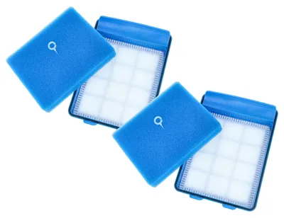 Produktbild von vhbw 2x Schaumstoff-Filter, 2x Gewebefilter Ersatz für Philips CP0484/01 für Staubsauger