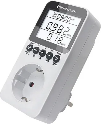 Obrázek produktu pro Měřič spotřeby energie s LCD displejem a ochranou proti přetížení – až 3680 W