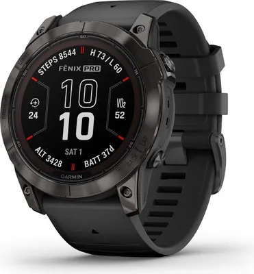 Obrázek produktu pro Garmin fenix 7X Pro - Sapphire Solar Edition - 51 mm - polymer vyztužený vlákny - chytré hodinky s páskem - silikonové - černé - velikost zápěstí: 127-210 mm - displej 3,556 cm (1,4")