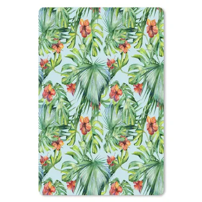 Produktbild von MuchoWow® Mauspad Mousepad Blumen - Monstera - Orange 40x60 cm - Mousepads - Maus Mat - Pad - Mausunterlage - Schreibtisch Accesoire