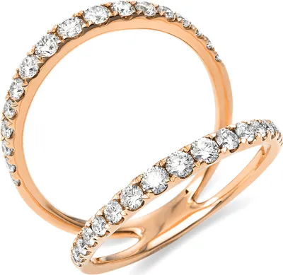 Produktbild von Ring aus 750 Gold Rotgold 34 Brillanten 0,84ct TW-SI B:19,3mm, Ringgröße:Innenumfang 54mm  Ø17.2mm