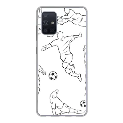 Produktbild von MuchoWow® Handyhülle Schutzhülle Hülle für Samsung Galaxy A51 Eine Illustration von Spielern in verschiedenen Positionen - Junge - Mädchen - Kinder Silikon Softcase Handy Hülle - Schutzabdeckung
