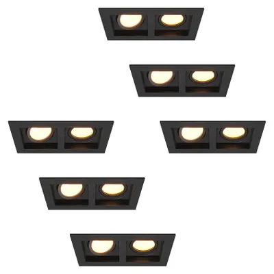 Produktbild von hoftronic LED Einbaustrahler 8W GU10 2700K Schwarz IP20 schwenkbar