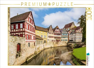 Produktbild von CALVENDO Puzzle Stadtansicht von Schwäbisch Hall | 1000 Teile Lege-Größe 64x48cm Foto-Puzzle für glückliche Stunden