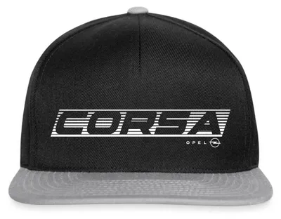 Produktbild von Spreadshirt Opel Corsa Renn Logo Snapback Cap, One size, Schwarz/Grau