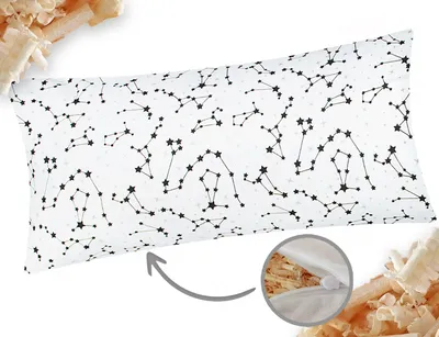 Produktbild von Zirbenkissen 40x80cm - Gefüllt mit Zirben - Sternzeichen Weiß (Zirbe-530/1-40x80)