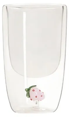Produktbild von HOMLA FRULA Glas mit Doppelwand und Erdbeere 0,35 l