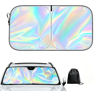 Imagen del producto de Parasol para automóvil, plegable, de 140 x 70 cm, que protege contra los rayos UV y el calor para el parabrisas