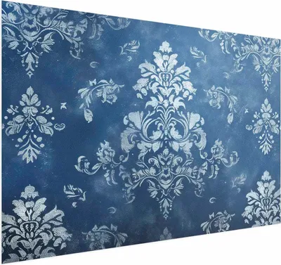 Produktbild von Posterpapier Poster - Retro Ornament in Worn Blues 60x40 cm Muster f-H-10009-ao-a