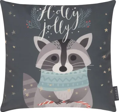 Produktbild von MAGMA Heimtex - Kissen MERRY KIDS - Waschbär - 40 x 40 cm