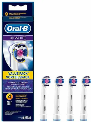 Produktbild von Oral B EB 18-4 3D White 4er Pack ErsatzbÃ1/4rstenköpfe