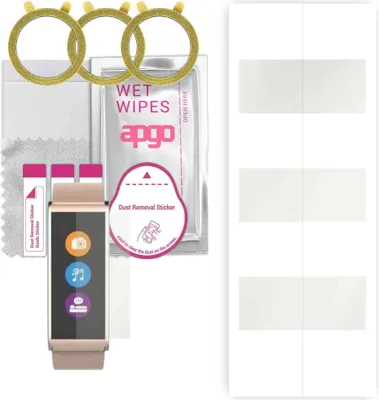 Produktbild von apgo 3 Stück Schutzfolie, Matt, kompatibel mit MyKronoz ZeFit 4 HR Smartwatch, Hydrogel Displayschutzfolie mit Positionierhilfe, Displayfolie, robust und kratzfest