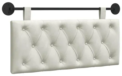 Image de vidaXL Tête de lit suspendue en velours crème