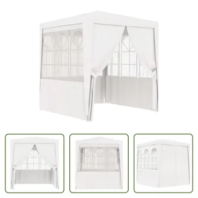 Produktbild von The Living Store Profi-Partyzelt mit Seitenwänden 2,5x2,5 m Weiß 90 g/m²