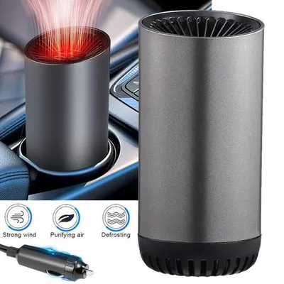 Produktbild von Auto Heizung Lüfter Scheibenenteiser, Tragbar KFZ Heizlüfter Scheibenenteiser Defroster 12V 120W Autoheizung
