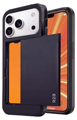 Produktbild von R2B iPhone 18 Pro Hülle mit Kartenfach – 3 Karten – Inkl. Displayschutz