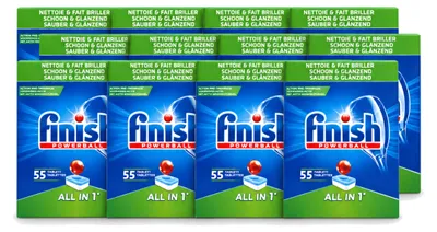 Produktbild von 12 x Finish Powerball All in 1 Geschirrspültabs - Sauber & Glanz - Limettenduft - Vorteilspackung - 12 Stücke