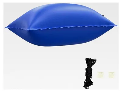 Produktbild von Winter Poolkissen Blau 460 x 230 x 160 cm PVC, Robustes, rechteckiges Poolkissen, UV-beständig, aufblasbar