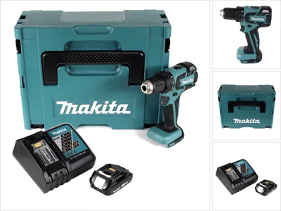 Produktbild von Makita DDF 459 RA1J Akku Bohrschrauber 18 V 45 Nm + 1x 2,0 Ah Akku + Ladegerät + Makpac