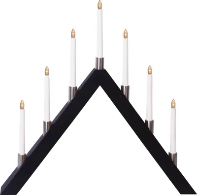 Produktbild von Best Season LED-Fensterleuchter "Tall-A" 7flammig Material: Holz/Metall, Farbe: schwarz,ca.63 x 66cm, 266-60