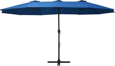Obrázok produktu pre vidaXL Slnečník s hliníkovým stožiarom 460x270 cm Modrý