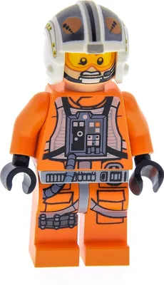 Produktbild von 1x Lego Minifigur Star Wars Rebel Pilot Theron Nett Doppel Kopf 75032 sw0544