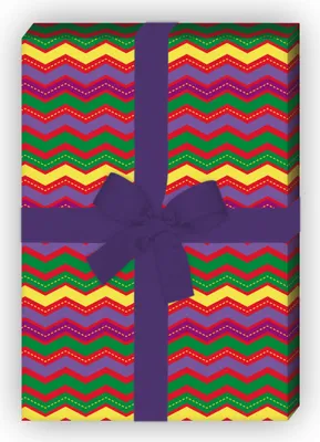 Produktbild von Modernes Geschenkpapier Set, Dekorpapier mit Designer Zickzack, gelb - G8723, 32 x 48cm