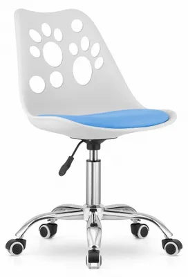 Immagine prodotto di Sedia da ufficio bianco-blu STAMPA
