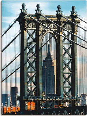 Produktbild von ARTland Leinwandbild New York Manhattan Bridge I Größe: 45x60 cm
