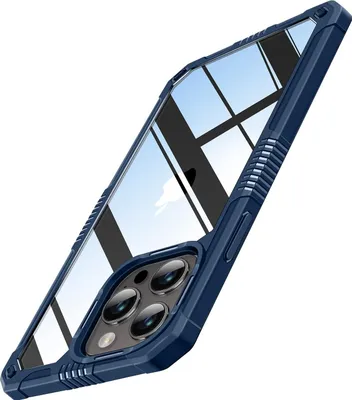 Produktbild von Transparente Hülle Für Iphone 14 Pro 6.1' Starker Hüllenrahmen Marineblau