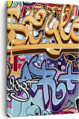 Produktbild von Bild auf Leinwand - Leinwandbild - Einteilig - Graffiti modern - 70x100cm - Wand Bild - Wanddeko - Wandbilder - Leinwanddruck - Kunstdruck - Wanddekoration - Leinwand bilder - Wandbild - PA70x100-3578