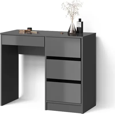 Produktbild von Schminktisch Livinity Imola Anthrazit mit 4 Schubladen, Model 52410