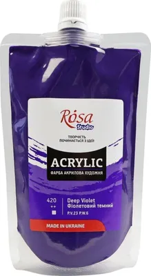 Obrázok produktu pre Rosa Studio Akrylová farba Dark Violet (420) 200 ml 1 ks