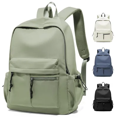 Produktbild von Schulrucksack Mädchen Jungen Rucksack Schule Teenager Wasserdicht Laptop 14 Zoll Grün 19L