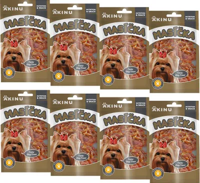 Obrázek produktu pro Akinu MASÍČKA Kuřecí proužky pamlsek pro psy 8 x 75 g