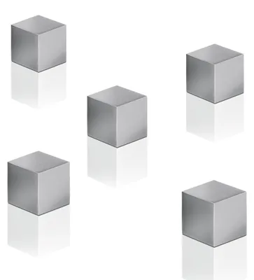 Produktbild von SIGEL BA728 SuperDym-Magnete C5 "Strong" - bis zu 6 Bl. (A4, 80g/m²) - Cube-Design - 11x11 mm - silbergrau - 5 Stück