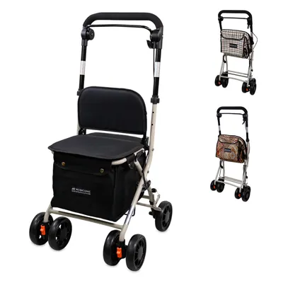 Produktbild von Rollator mit Korb Mobiclinic Einkaufstasche und Sitz Zusammenklappbarer Rollator 21 L Coliseo Einkaufswagen 4 Rädern Stahl Einkaufswagen walker