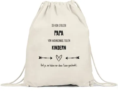 Produktbild von Stolzer Papa Tolle Kinder Turnbeutel Gymsack Lustig Sarkasmus Geschenkidee Vatertag Geburtstag