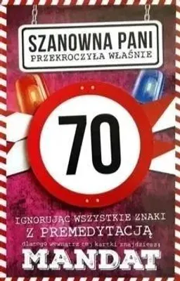 Produktbild von Geburtstagskarte „70“ für Damen von JCX – 018 – YEKU