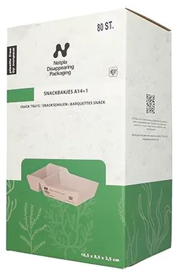 Produktbild von 480 Pommesschale, Pappe "NOTPLA" 3,5 cm x 8,5 cm x 16,5 cm braun