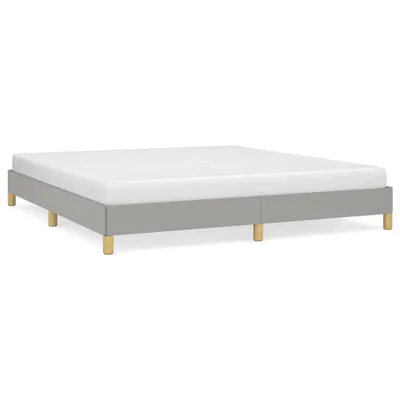 Image de vidaXL Cadre de lit sans matelas gris clair 180x200 cm Tissu