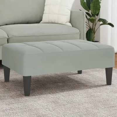 Produktbild von Möbel Fußhocker Hellgrau 77x55x31 cm Samt - Fußhocker 4007384