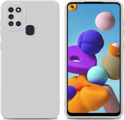 Obrázek produktu pro Cadorabo Case for Samsung Galaxy A21s Protective Cover in White TPU Silicone Etui Case Kryt mobilního telefonu