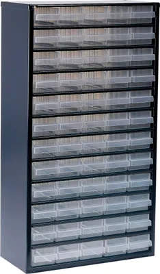 Produktbild von raaco 1260-00, Blau, Stahl, 60 Schublade(n), 39,6 kg, 306 mm, 150 mm
