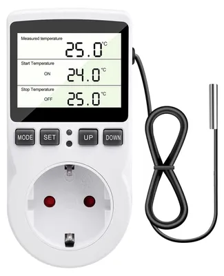 Obrázok produktu pre Regulátor teploty pre zásuvku 230V s senzorom. Spínač teploty. Digitálne pripojenie termostatu