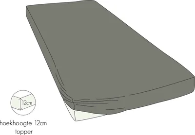 Produktbild von Kayori Perkal Spannlaken für Topper Shizu Farbe Taupe Größe 200x220