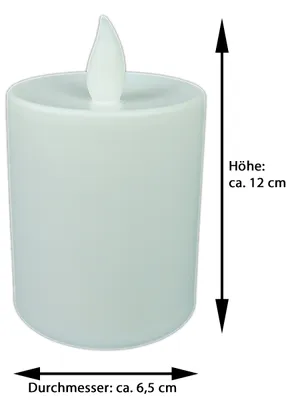 Produktbild von LED Kerze Outdoor 5 Stück weiß Grablichter LED mit Batterie Dauerkerze | LED Kerzen flackernde Flamme Dauerbrenner LED Friedhofskerze Ambientebeleuchtung Gedenkkerze