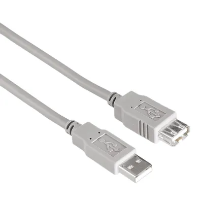 Obrázek produktu pro Hama 00030619, 1,8 m, USB A, USB A, Samec/samice, Šedá